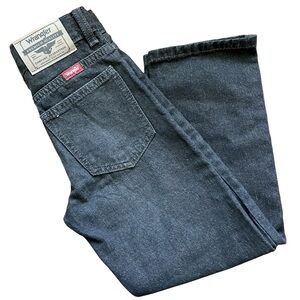 Wrangler Size 7 Slim Loose Fit Boys Black Jeans